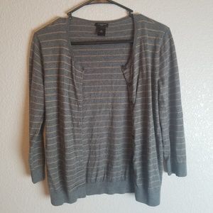 Ann Taylor Striped Cardigan size M